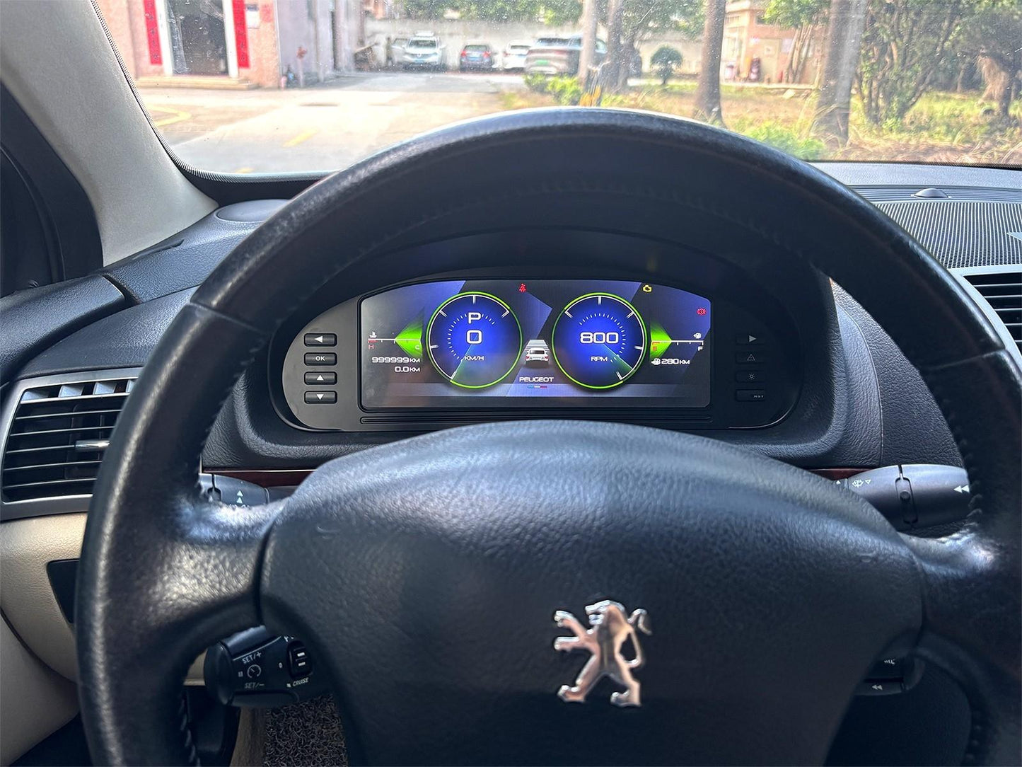 10.25 inch LCD Screen Digital Cluster Gauge for 2004-2010 Dongfeng Peugeot 407 Speedometer Replacement Dashboard Instrument Cluster Digital Display Panel