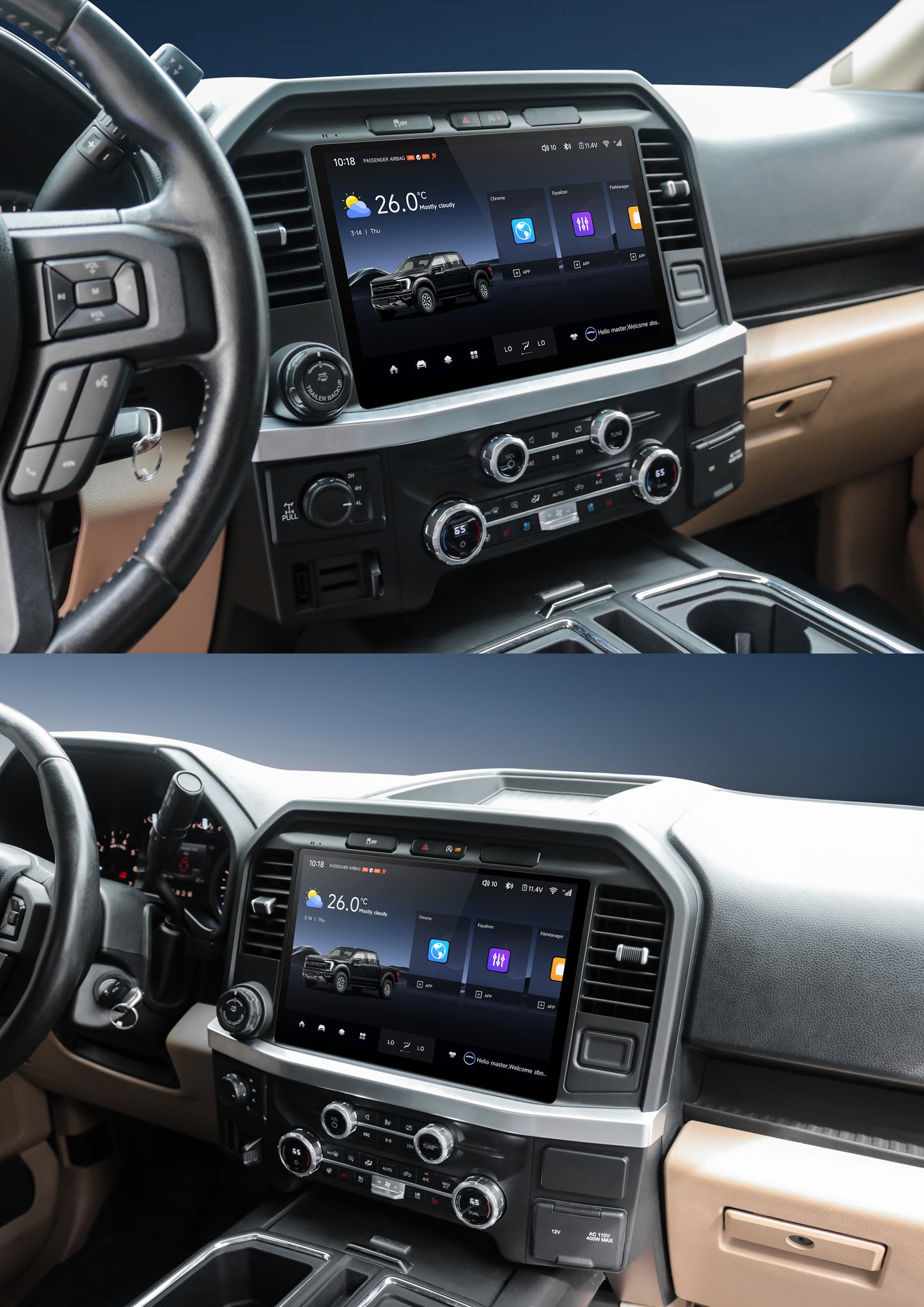 13.1" Android 14 Fast boot Horizontal Screen Navi Radio for FORD F150 2015-2020 models
