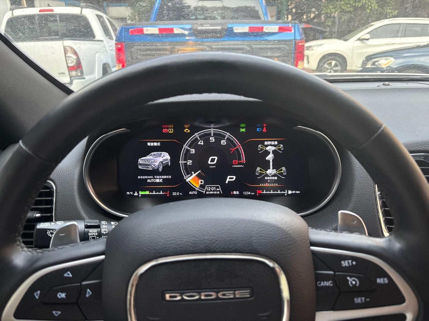 12.3 inch LCD Screen Digital Cluster Gauge for Dodge Durango 2011-2020 Speedometer Replacement Dashboard Instrument Cluster Digital Display Panel