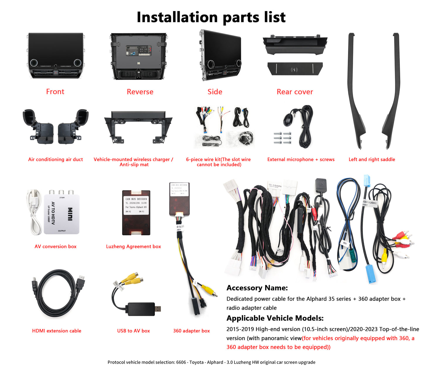 15.6" Android 12/13 Fast boot Horizontal Screen Navi Radio for Alpha 35 to 40 series