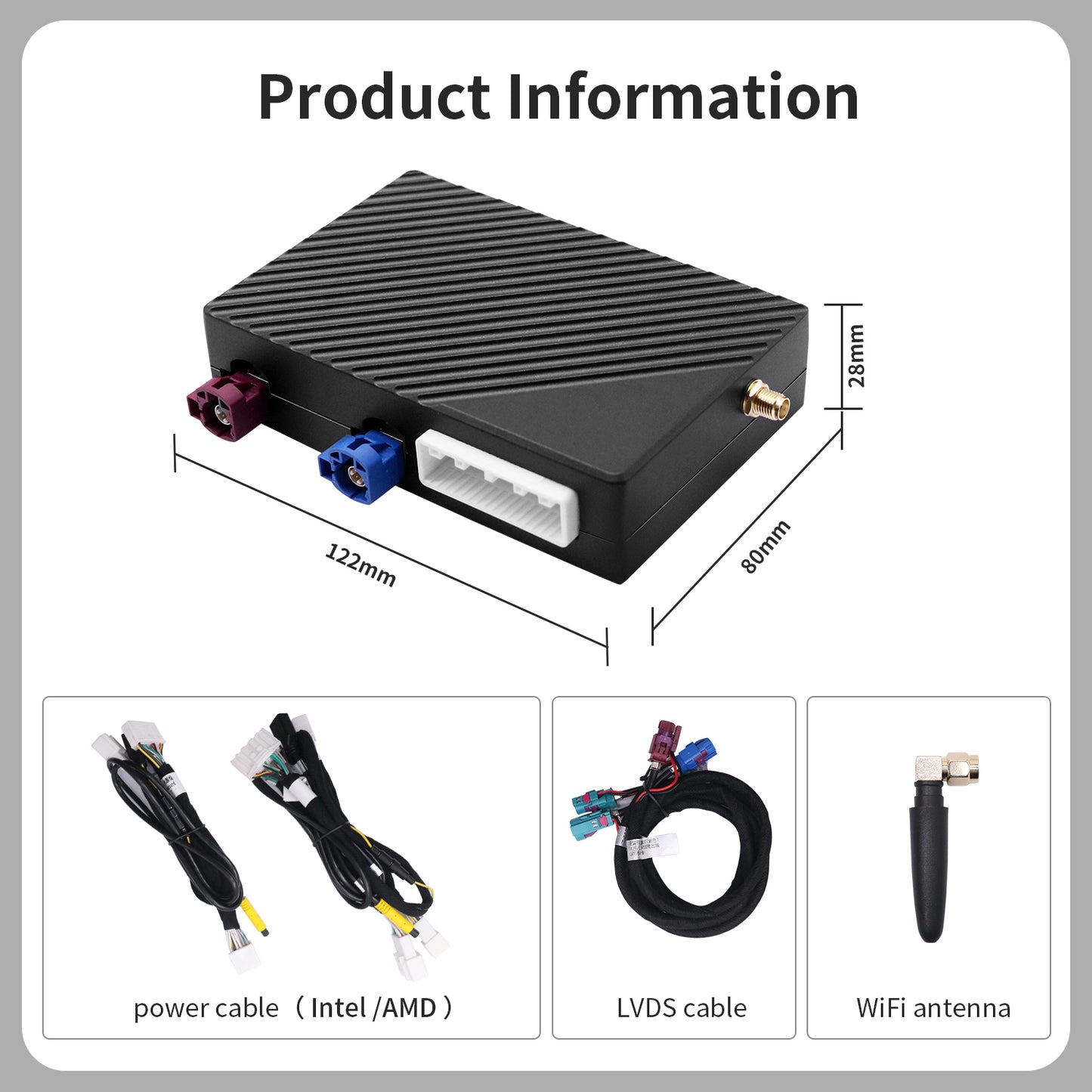 Wireless Carplay Android Auto adapter for Tesla Model 3 Model Y