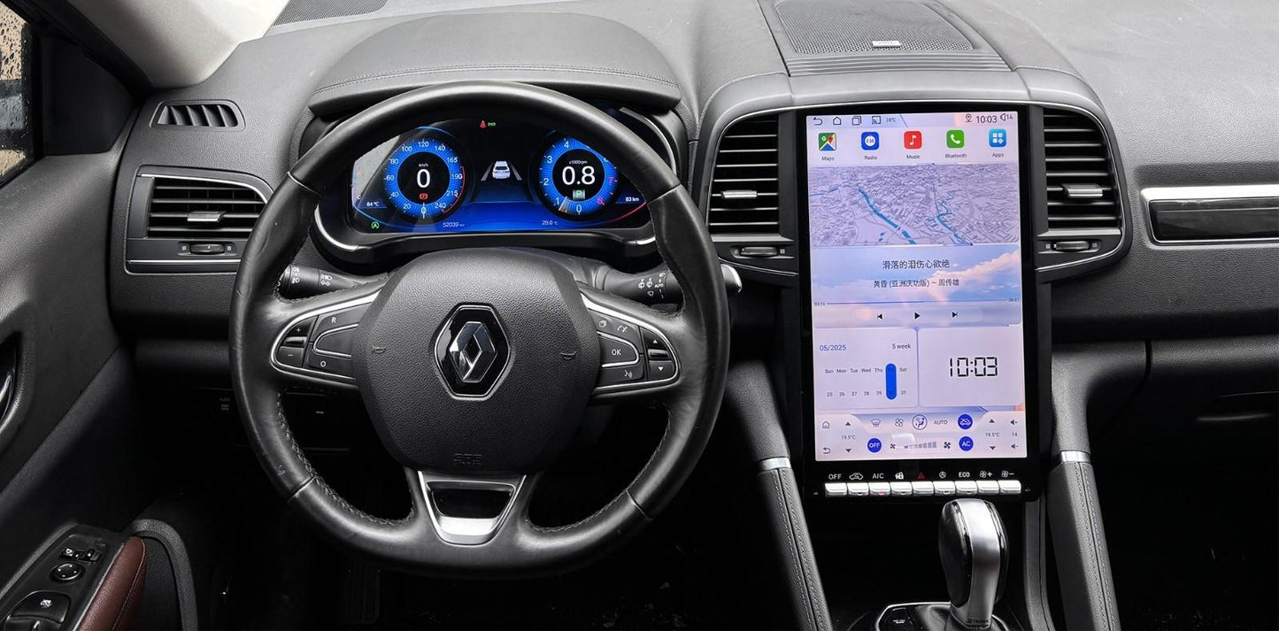 12.3 inch LCD Screen Digital Cluster Gauge for Renault Koleos/Megane 4 2016-2019 Speedometer Replacement Dashboard Instrument Cluster Digital Display Panel