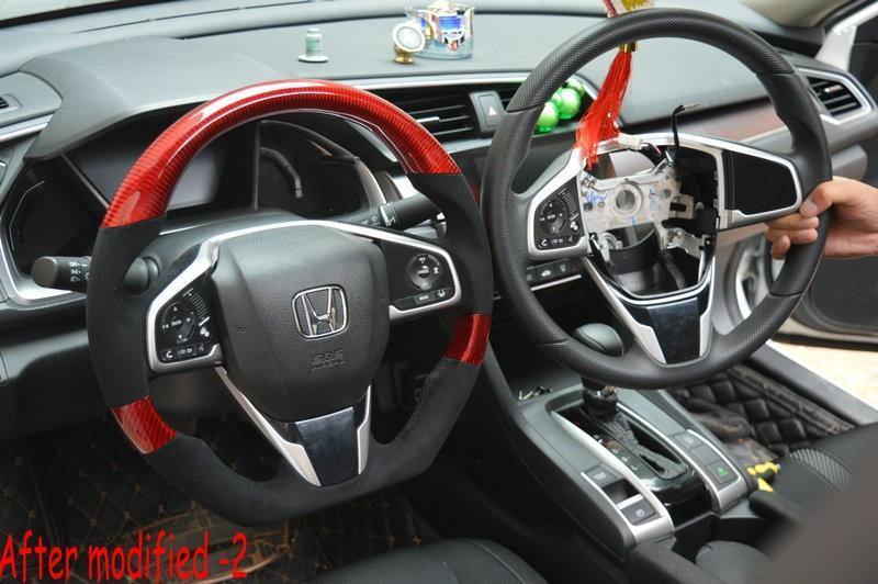 Custom-made Carbon fiber Steering Wheel for 2016 - 2017 Honda Civic Color & Design Customizable | Phoenix Automotive