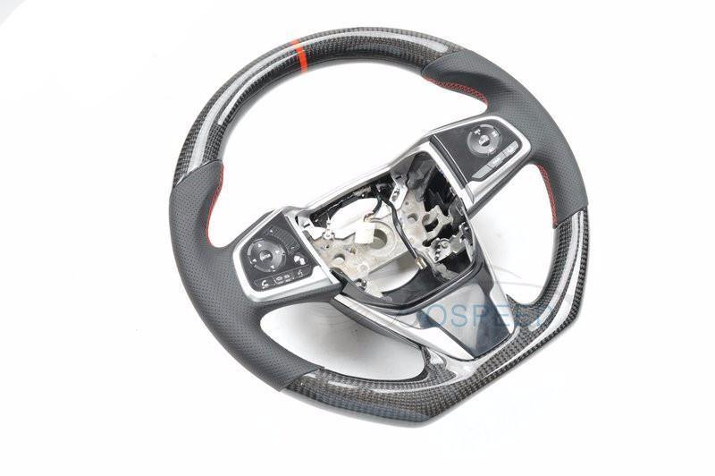 Custom-made Carbon fiber Steering Wheel for 2016 - 2017 Honda Civic Color & Design Customizable | Phoenix Automotive