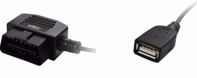 KeeperDog OBD to USB female power adapter cable 12 v 24 v 36 v to 5 v 50 cm 20 inch long | Phoenix Automotive