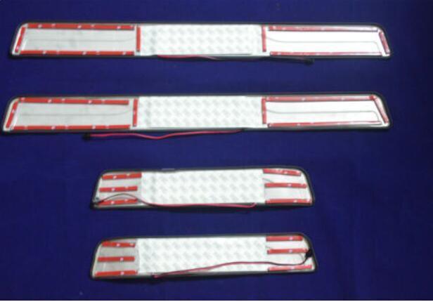 New LED Illuminated Stainless Steel Kick Plate Scuff Plate Set for Nissan Altima 2008-2017 | Phoenix Automotive