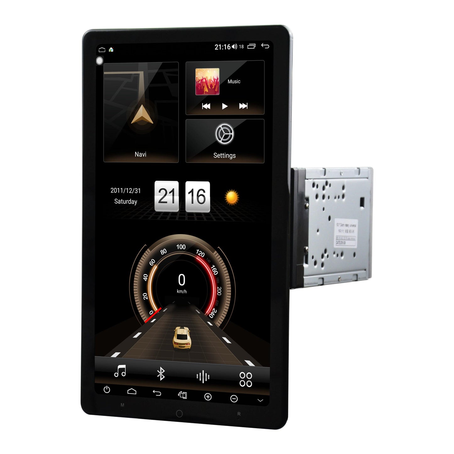 open box 13.3" Android 8.1 Universal double din Navigation Radio with Motorized rotatable screen | Phoenix Automotive