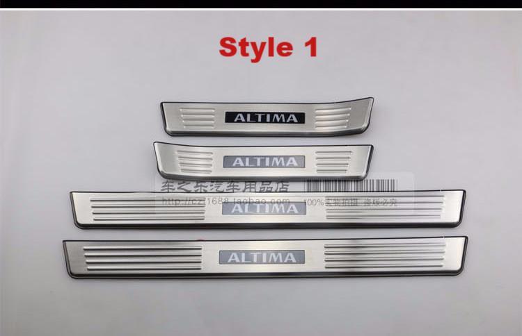 New LED Illuminated Stainless Steel Kick Plate Scuff Plate Set for Nissan Altima 2008-2017 | Phoenix Automotive