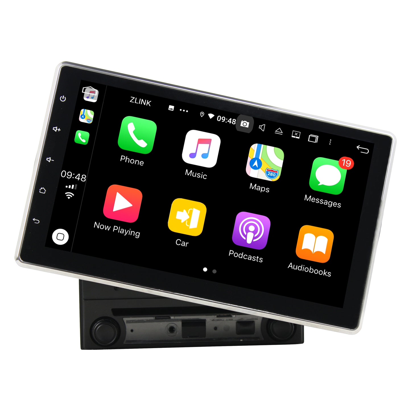 10.1" Universal  Auto Rotation Screen Android 14.0 Navigation Radio with Motorized rotatable