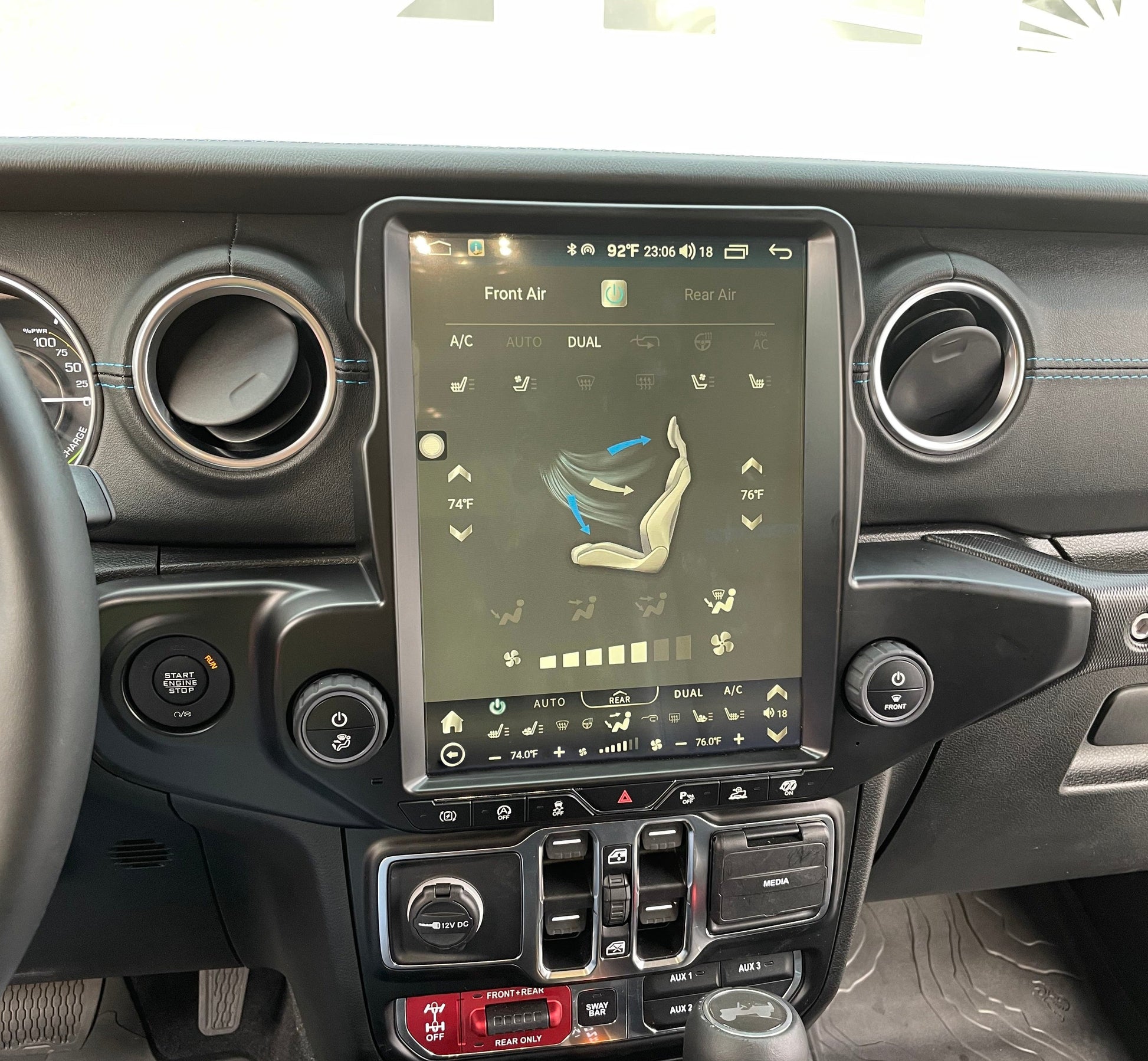 12.1” Android 13 Vertical Screen Navigation Radio for Jeep Wrangler JL 2018 - 2023 In-Dash audio/video players head unit stereo online Phoenix Automotive Android Radio Tesla-style T-style XL Large screen Vertical screen big screen Linkswell inc x knob joying Aucar auto AutoTecPro Navigation Systems Rhino dasaita American muscle nifty city merge screens seicane car radio