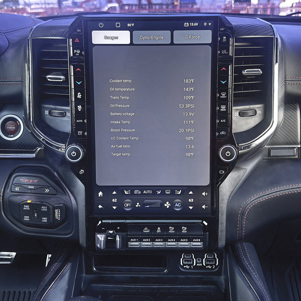 13.6/14.5” Android 13/14 Vertical Screen Navigation Radio for Dodge Ram 2019- 2024
