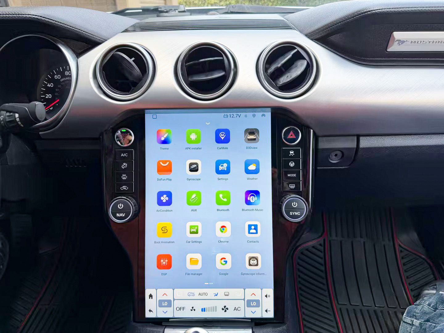 14.5" Android 14 Fast Boot Vertical Screen Navigation Radio for Ford Mustang 2015 - 2023