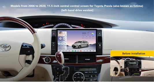 11.5" Android 12/13 Fast boot Horizontal Screen Navi Radio for TOYOTA PRIVIA / ESTIMA 2006-2020 models