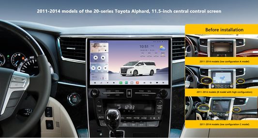 11.5" Android 12/13 Fast boot Horizontal Screen Navi Radio for TOYOTA ALPHARD 20 series 2008-2014 models