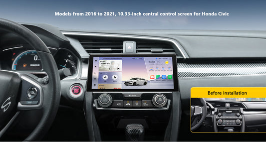10.33" Android 12/13 Fast boot Horizontal Screen Navi Radio for HONDA CIVIC 2016-2021 models