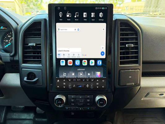 14.5” Android 14 Vertical Screen Navigation Radio for Ford F-150 F-250 F-350 F-450 F-550 2015-2020 Expedition 2018 - 2021