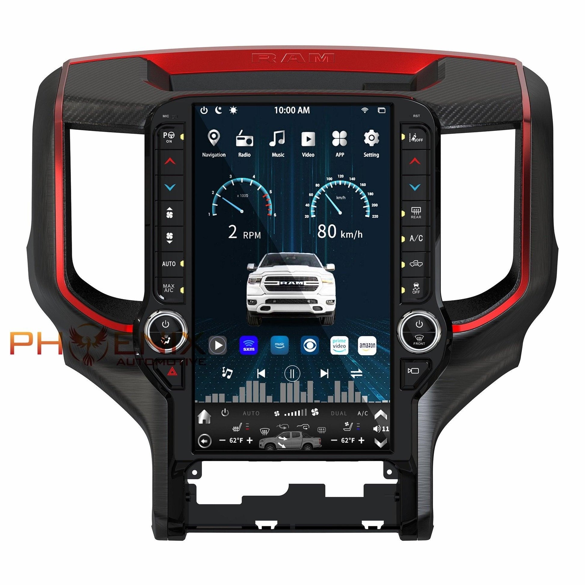 [Open box] 13.6” Android 12 Vertical Screen Navigation Radio for Dodge Ram 2019- 2024 | Phoenix Automotive