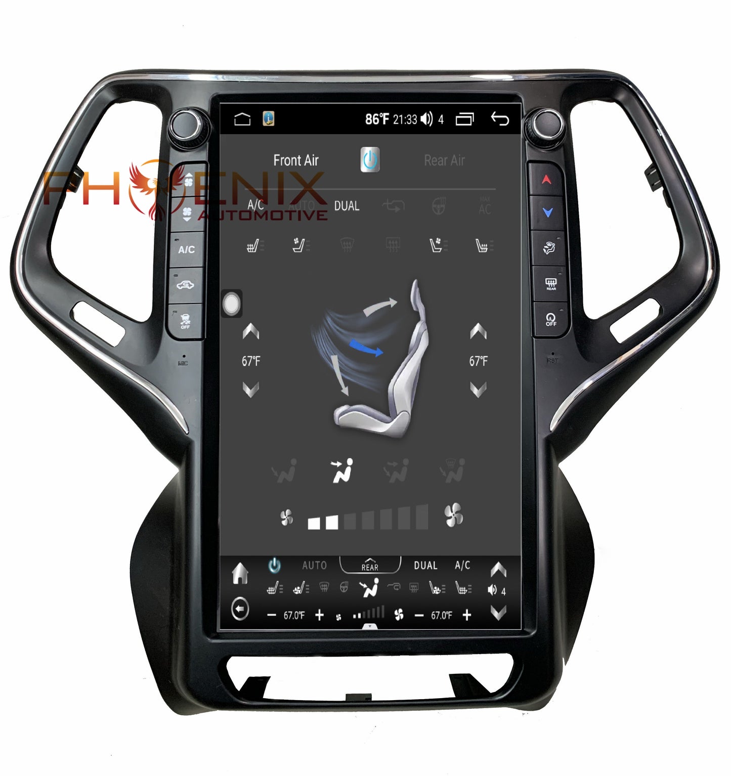 [Open box] 13.6" Vertical Screen Android 10 Fast boot Navigation Radio for Jeep Cherokee 2014 - 2021 - Smart Car Stereo Radio Navigation | In-Dash audio/video players online - Phoenix Automot