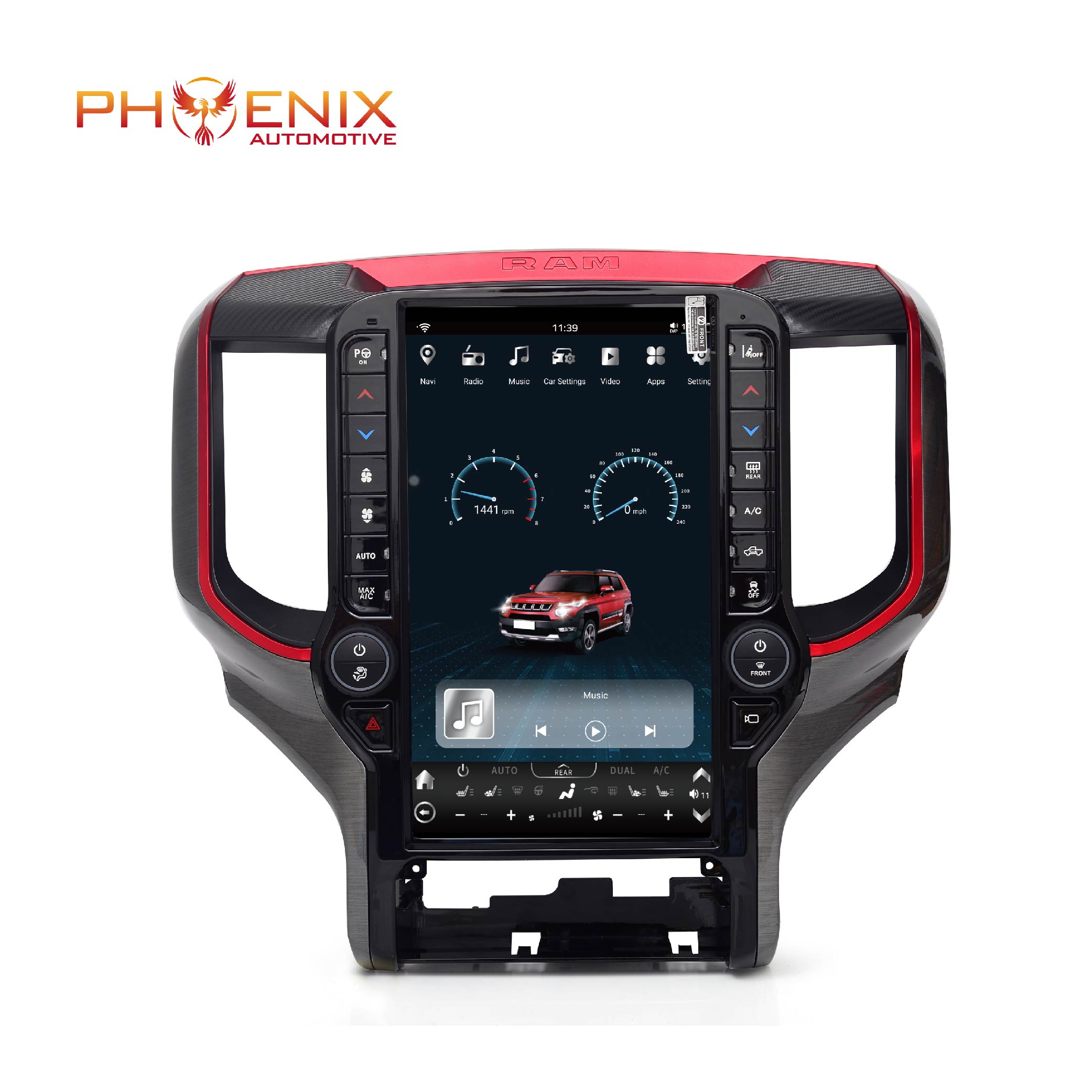 RAMページ Buy Now 13.6” Android 13/14 Vertical Screen Navigation Radio for