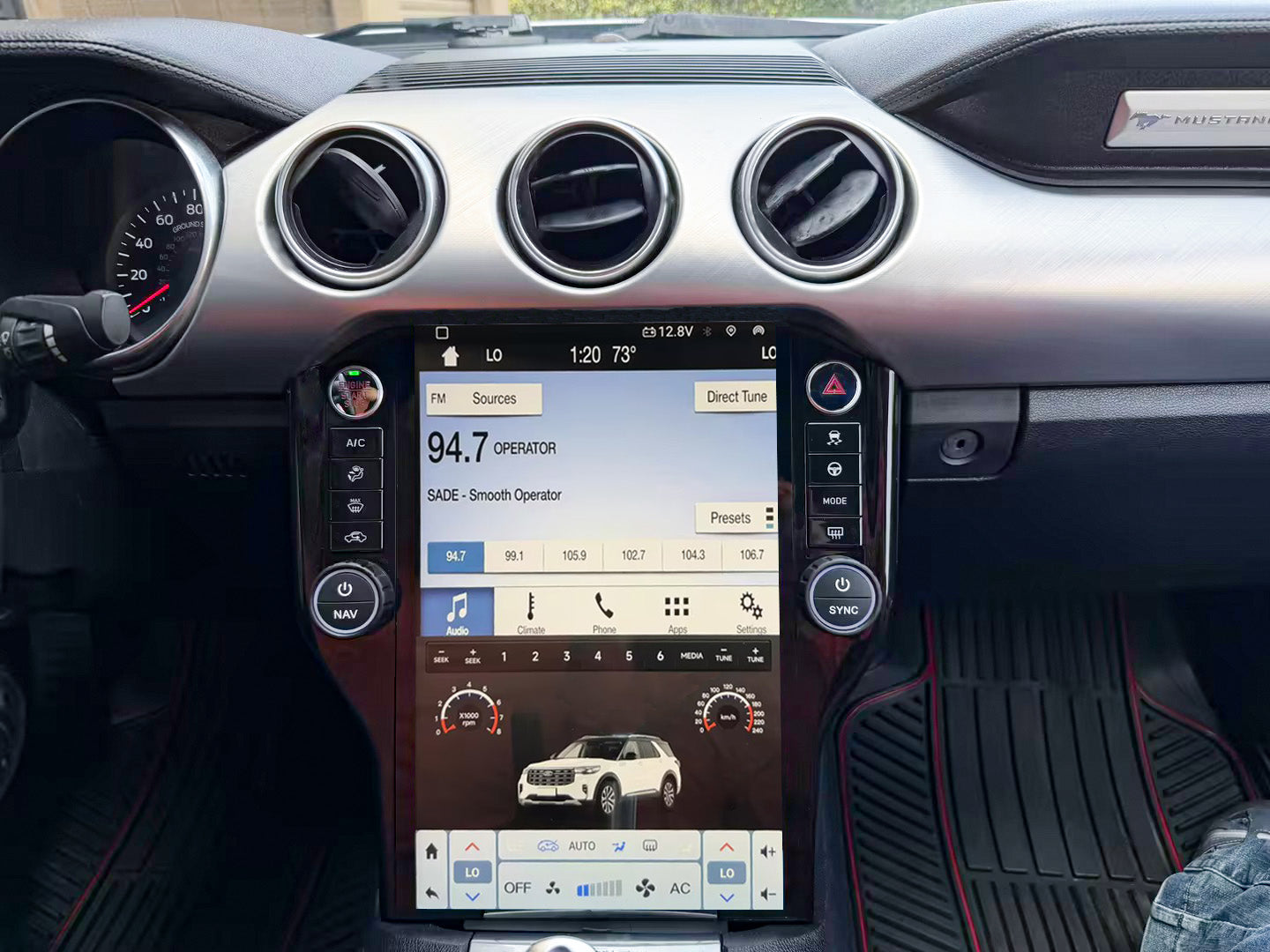14.5" Android 14 Fast Boot Vertical Screen Navigation Radio for Ford Mustang 2015 - 2023