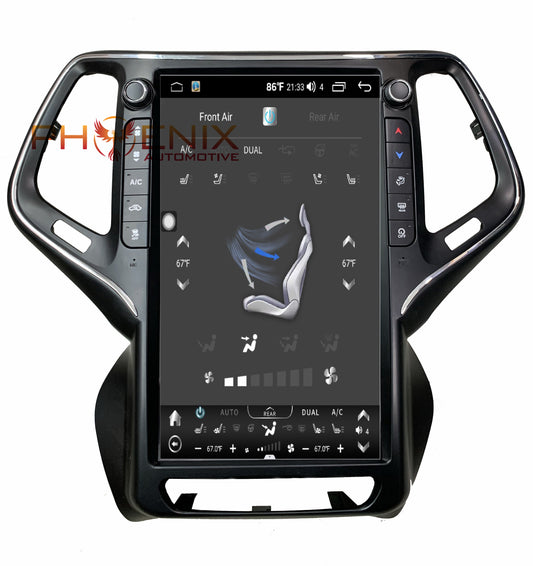 [Open box] 13.6" Vertical Screen Android 10 Fast boot Navigation Radio for Jeep Cherokee 2014 - 2021 In-Dash audio/video players head unit stereo online Phoenix Automotive Android Radio Tesla-style T-style XL Large screen Vertical screen big screen Linkswell inc x knob joying Aucar auto AutoTecPro Navigation Systems Rhino dasaita American muscle nifty city merge screens seicane car radio