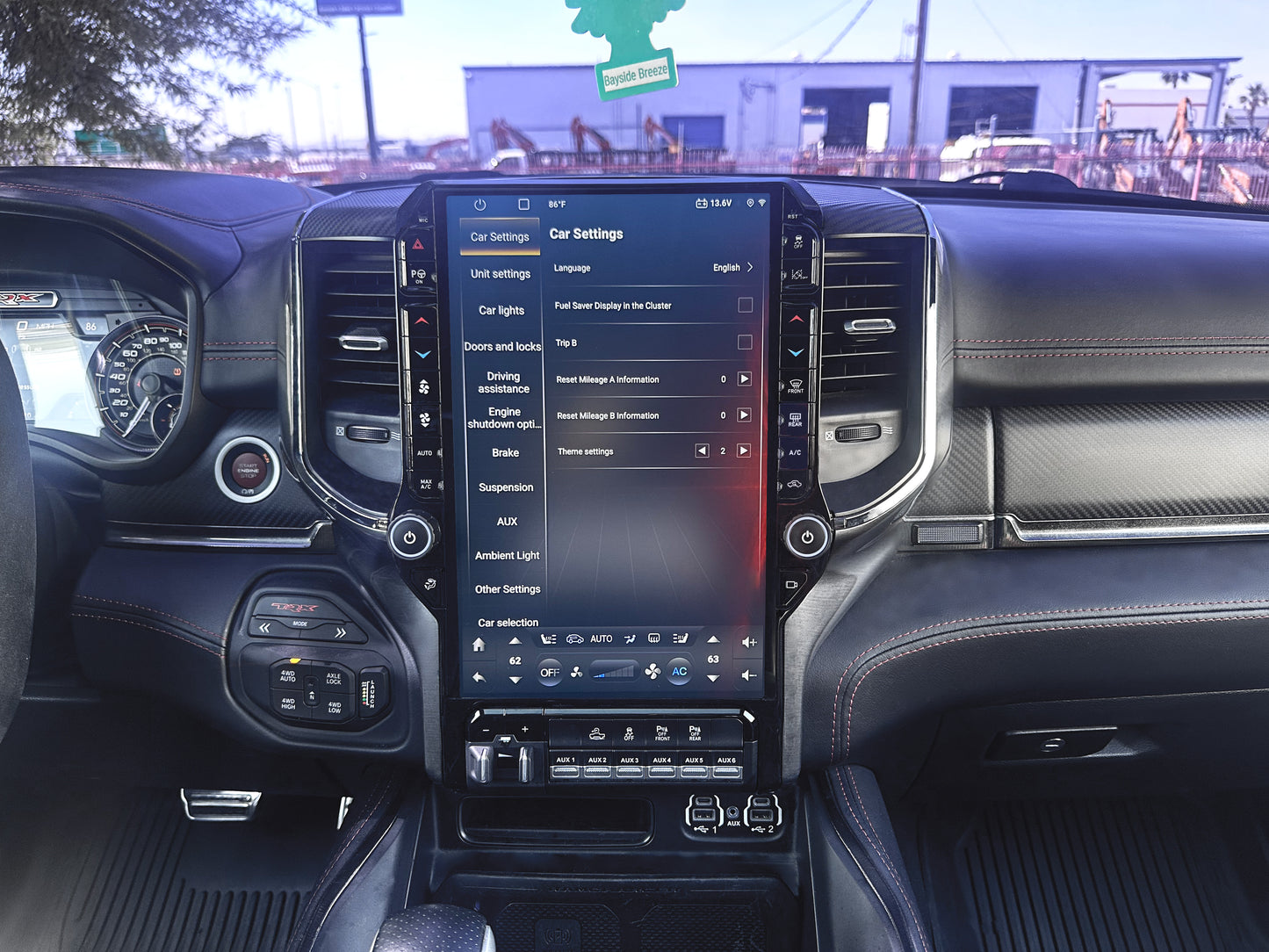 13.6/14.5” Android 13/14 Vertical Screen Navigation Radio for Dodge Ram 2019- 2024