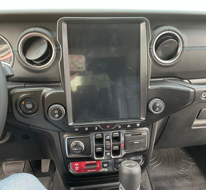 12.1” Android 13 Vertical Screen Navigation Radio for Jeep Wrangler JL 2018 - 2023 In-Dash audio/video players head unit stereo online Phoenix Automotive Android Radio Tesla-style T-style XL Large screen Vertical screen big screen Linkswell inc x knob joying Aucar auto AutoTecPro Navigation Systems Rhino dasaita American muscle nifty city merge screens seicane car radio