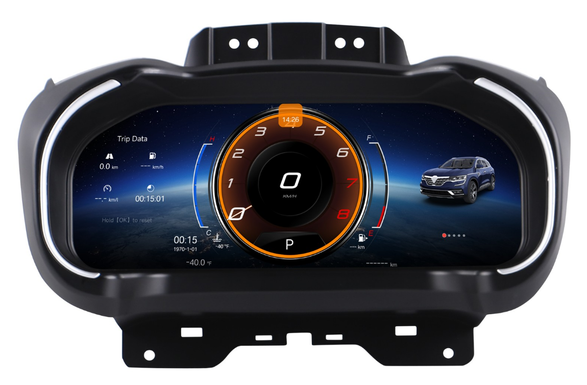 12.3 inch LCD Screen Digital Cluster Gauge for Renault Koleos/Megane 4 2016-2019 Speedometer Replacement Dashboard Instrument Cluster Digital Display Panel