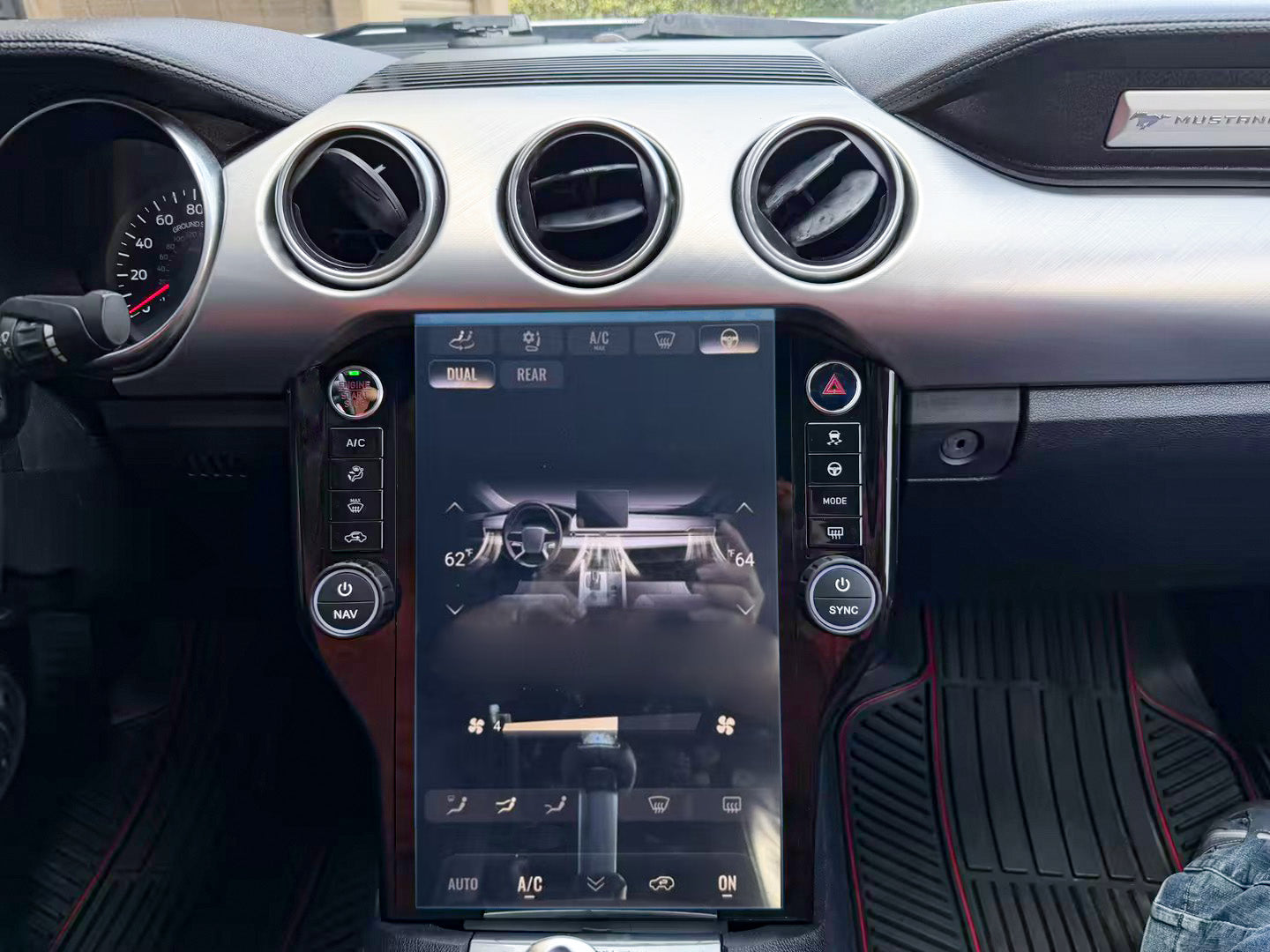 14.5" Android 14 Fast Boot Vertical Screen Navigation Radio for Ford Mustang 2015 - 2023