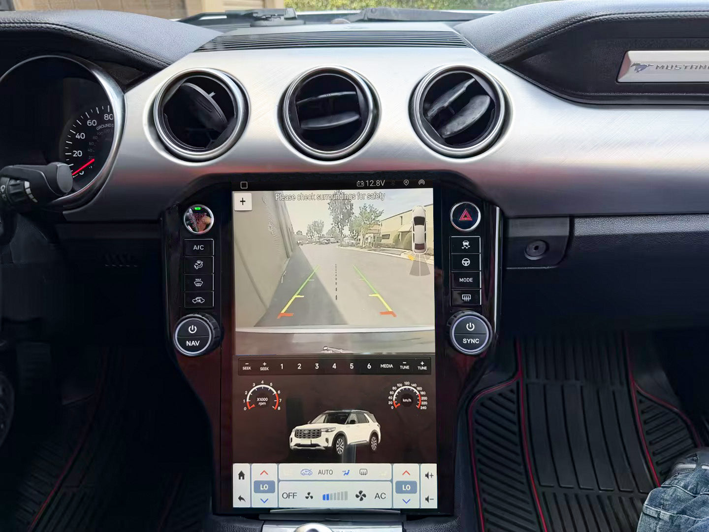 14.5" Android 14 Fast Boot Vertical Screen Navigation Radio for Ford Mustang 2015 - 2023
