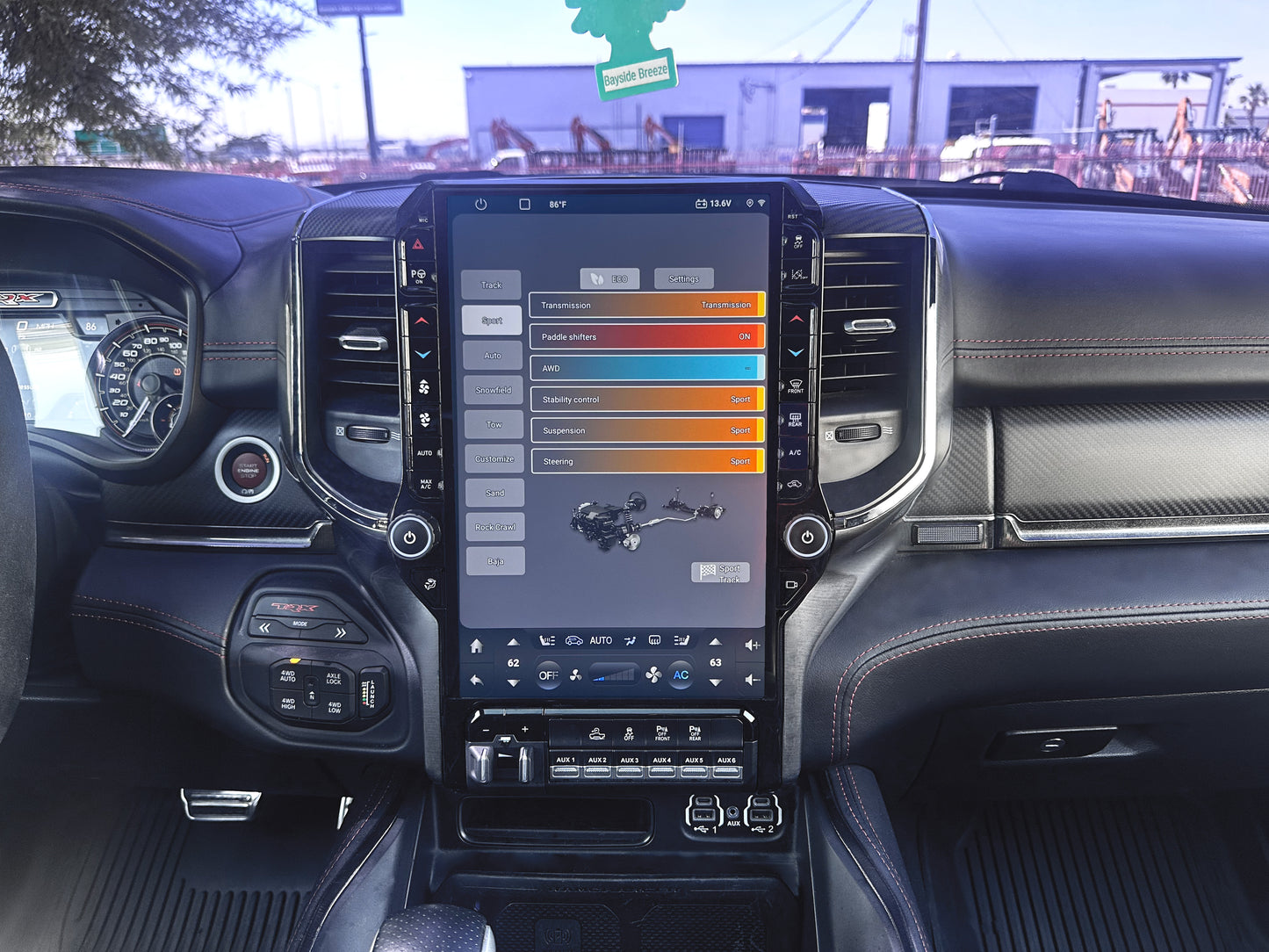 13.6/14.5” Android 13/14 Vertical Screen Navigation Radio for Dodge Ram 2019- 2024