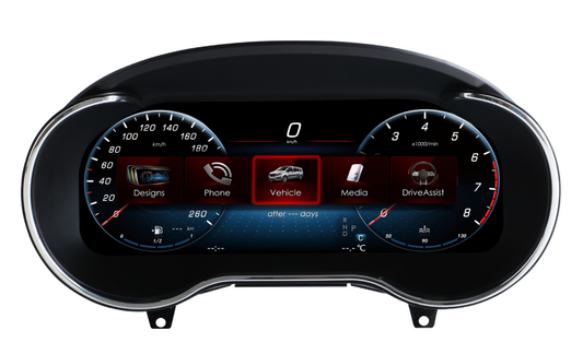 12.3 inch LCD Screen Digital Cluster Gauge for Mercedes-Benz C-Class/GLC 2016-2020 Speedometer Replacement Dashboard Instrument Cluster Digital Display Panel