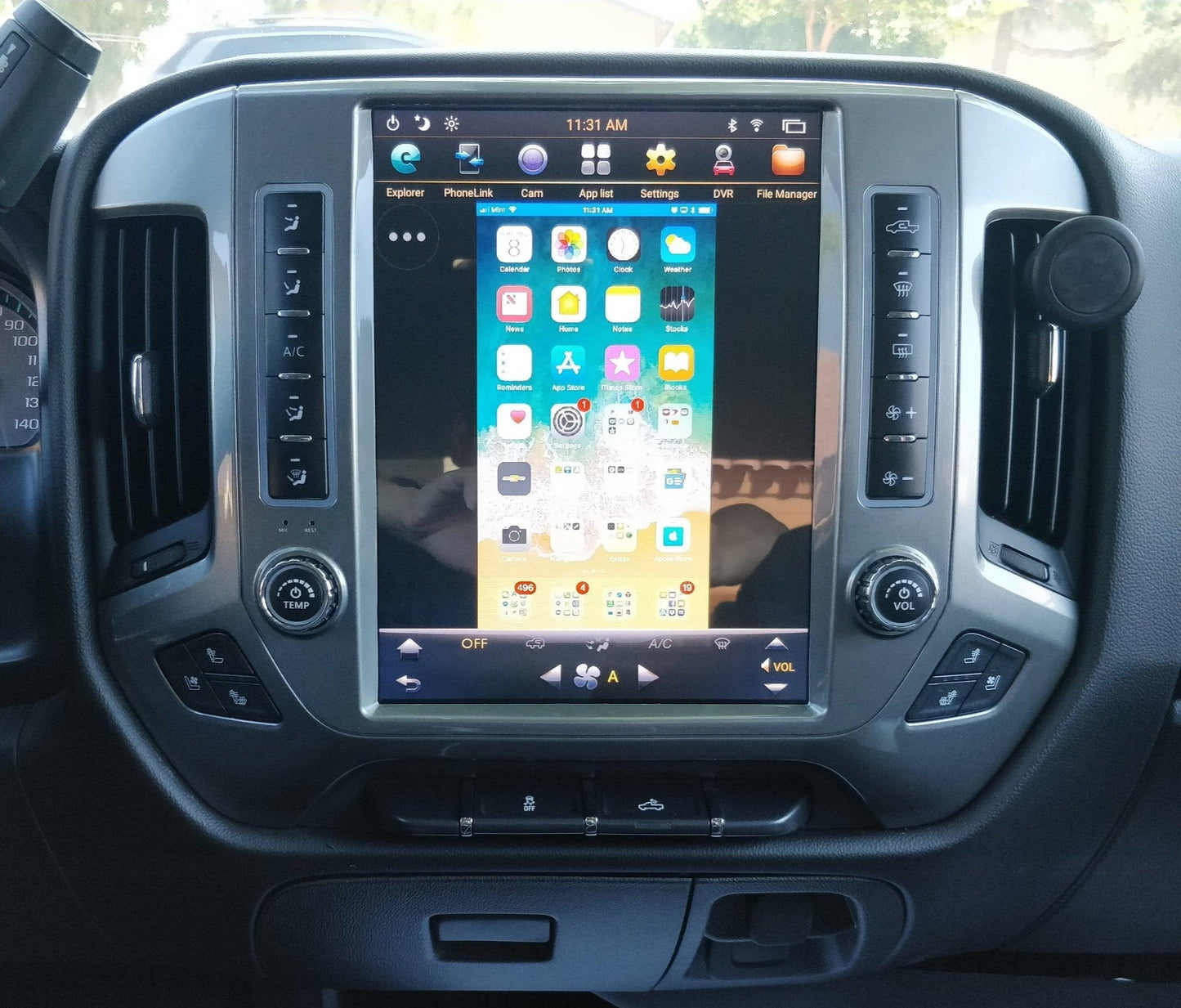 open box [PX6 SIX-CORE]12.1" Android 9 fast boot Vertical Screen Navigation Radio for Chevrolet Silverado GMC SIERRA 2014 - 2018 In-Dash audio/video players head unit stereo online Phoenix Automotive Android Radio Tesla-style T-style XL Large screen Vertical screen big screen Linkswell inc x knob joying Aucar auto AutoTecPro Navigation Systems Rhino dasaita American muscle nifty city merge screens seicane car radio