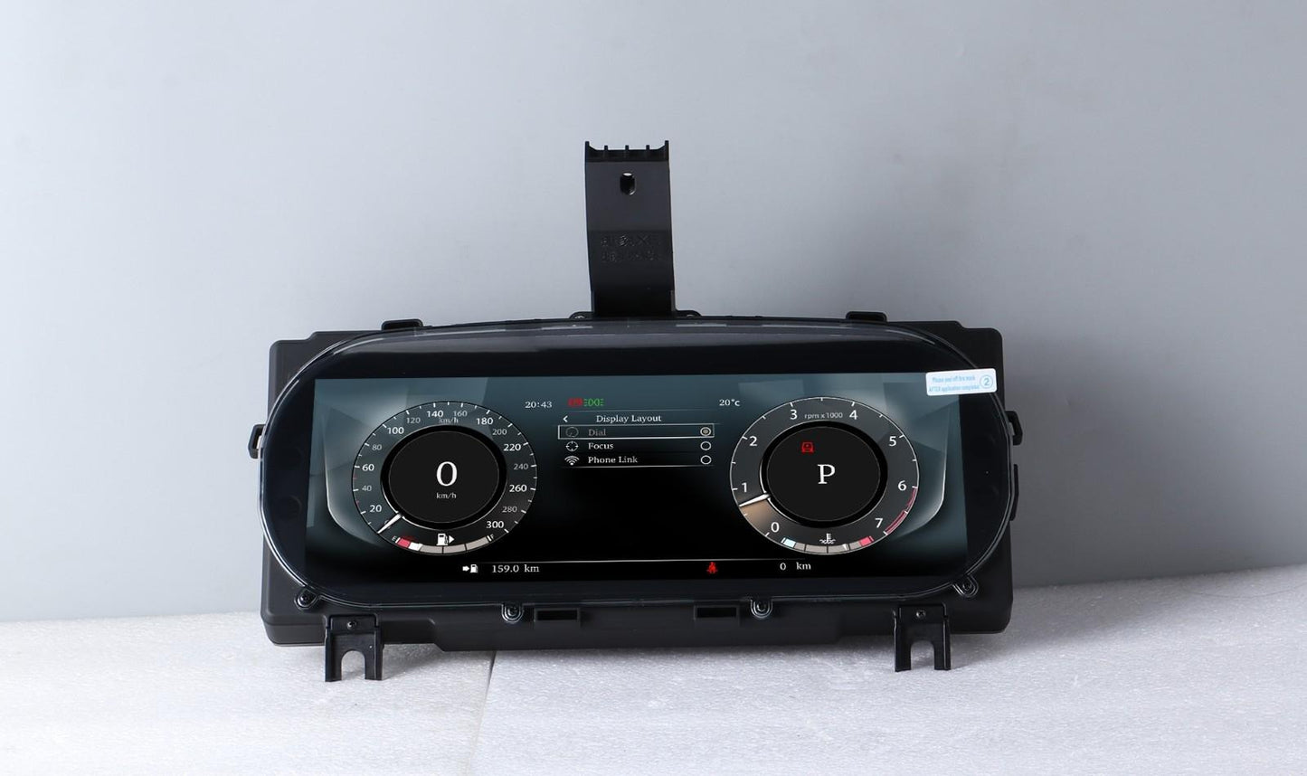 12.3 inch LCD Screen Digital Cluster Gauge for Jaguar XE/F-PACE 2016-2020 Speedometer Replacement Dashboard Instrument Cluster Digital Display Panel