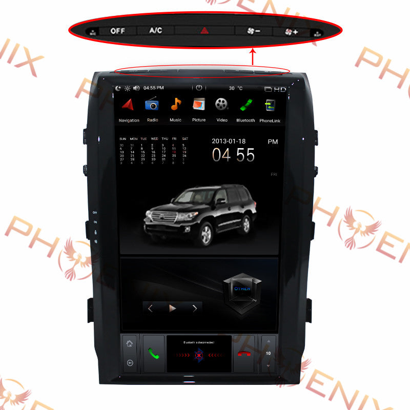 [ PX6 six-core ] 17" Vertical Screen Android 9 Fast boot Navi Radio for Toyota Land Cruiser LC200 2008 - 2015 - Smart Car Stereo Radio Navigation | In-Dash audio/video players online - Phoeni