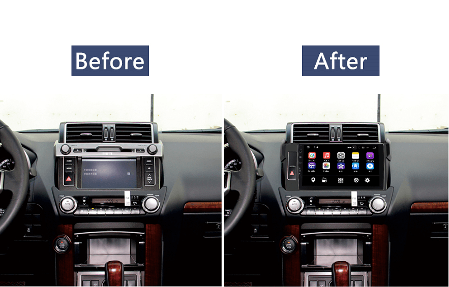 9" Octa-core Quad-core Android Navigation Radio for Toyota Prado 2014 - 2017 - Smart Car Stereo Radio Navigation | In-Dash audio/video players online - Phoenix Automotive