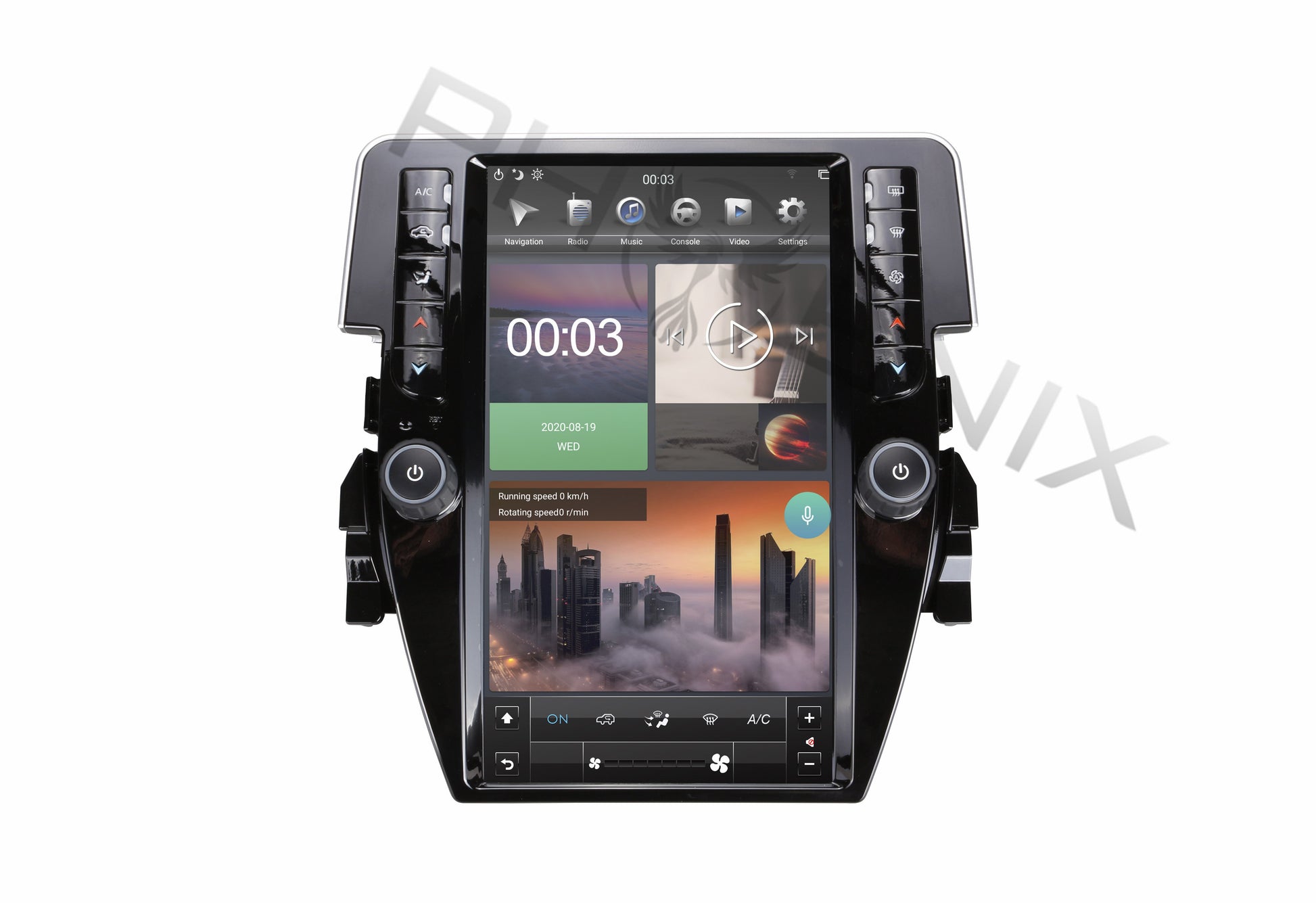 [Open Box] [ PX6 SIX-CORE ] 11.8" Vertical Screen Android 9 Fast boot Navigation Radio for Honda Civic 2016 - - Smart Car Stereo Radio Navigation | In-Dash audio/video players online - Phoeni