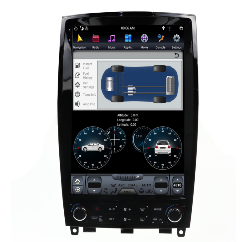 [ PX6 SIX-CORE ] 12.1" Vertical Screen Android 9 Fast boot Navigatio Receiver for Infiniti QX50 2010 - 2017 - Smart Car Stereo Radio Navigation | In-Dash audio/video players online - Phoen