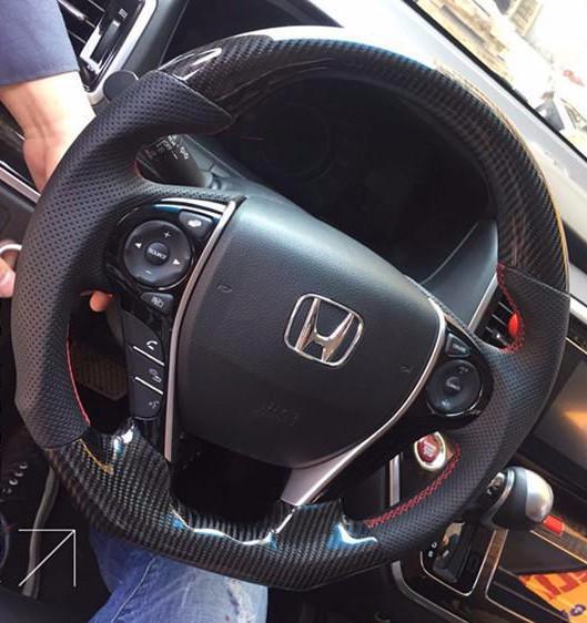 Custom-made Carbon fiber Steering Wheel for 2013 - 2017 Honda Accord Color & Design Customizable | Phoenix Automotive