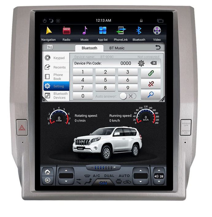 Radio estéreo de coche Android de 13.6 pulgadas navegación GPS doble DIN  1920X1080 pantalla vertical universal reproductor multimedia táctil PX6